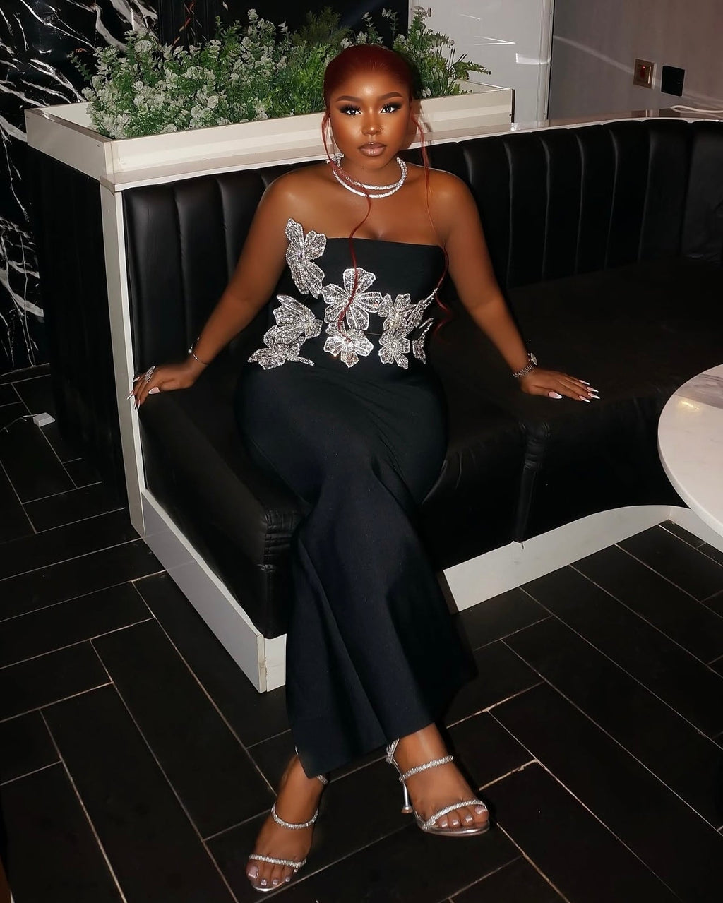 2 Piece Sets Bandage Gown Birthday Outfit Sleeveless Crop Top Long Skirt Suit - Bandage city