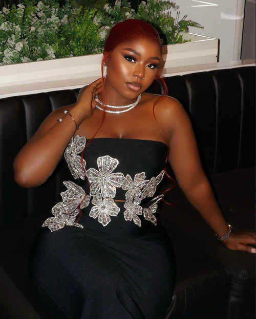 2 Piece Sets Bandage Gown Birthday Outfit Sleeveless Crop Top Long Skirt Suit - Bandage city