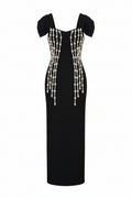 Shinning Crystal sexy Short Sleeve V-Neck  Bandage Dress