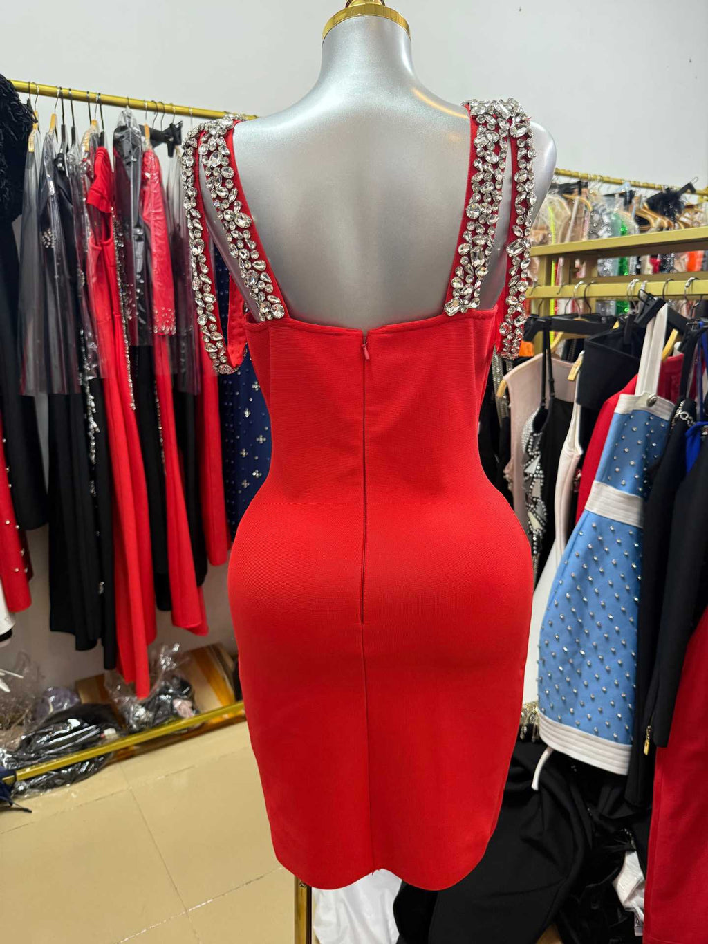 Sexy Sleeveless Luxury Mini Bandage Dress