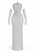 Rhinestone Swirl Heavy-Weight gown