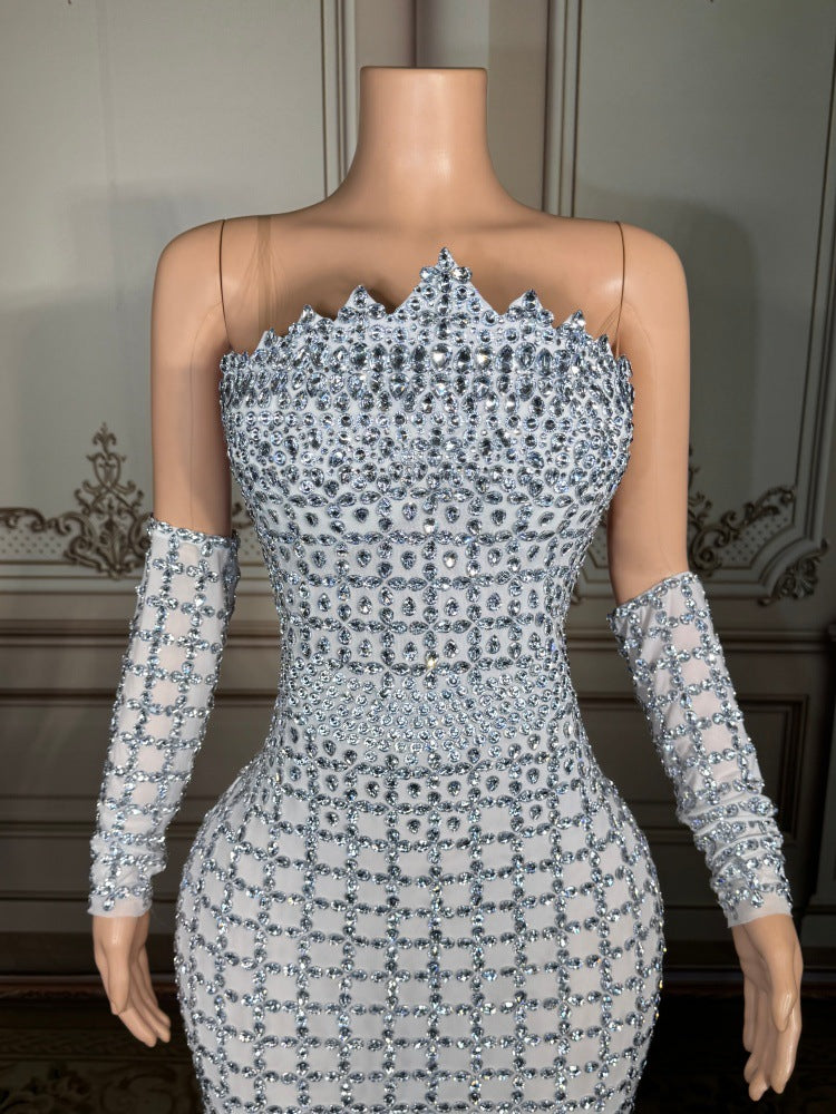 Rhinestone Swirl Heavy-Weight gown