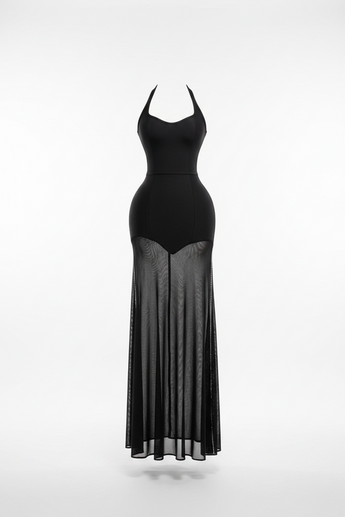 Luxury lace Strapless Maxi Bandage Dress