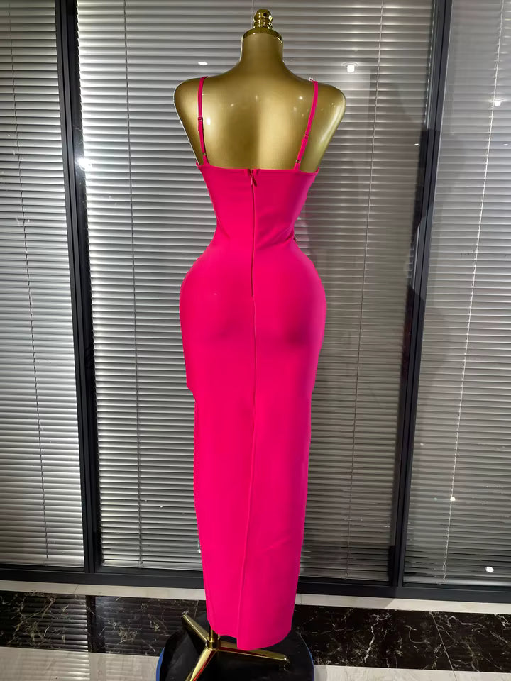 Goddess Drape Chiffon-Bandage Gown