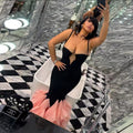 Island Glow Backless Bandage Dress