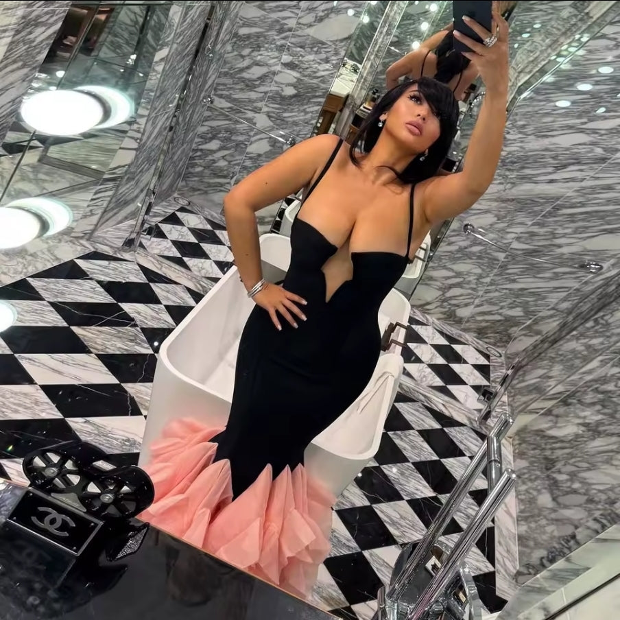Island Glow Backless Bandage Dress