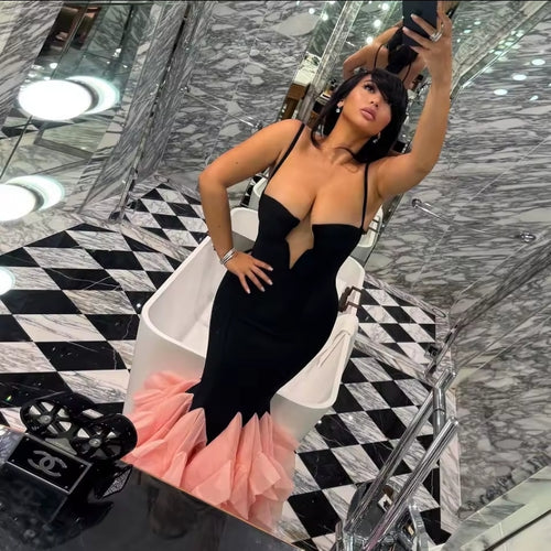 Island Glow Backless Bandage Dress