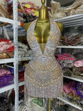 Total Control — Rhinestone Crystal Bandage Bodycon Gown
