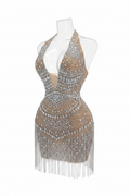 Total Control — Rhinestone Crystal Bandage Bodycon Gown
