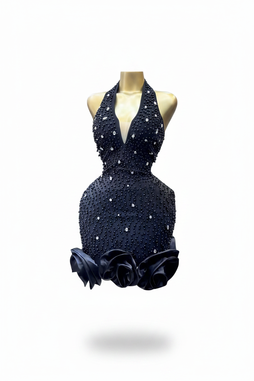 Backless Glittery Bodycon Mini Dress For Prom Party Nightclub Dress