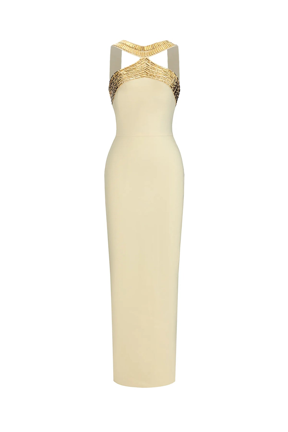 Backless Halter Bandage Vacation Dress