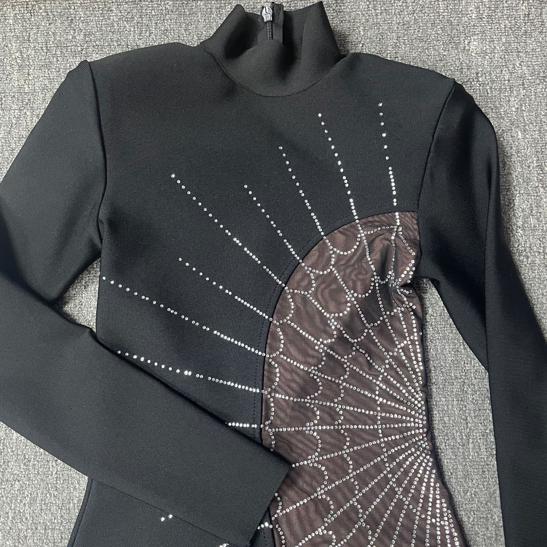 Beading Long Sleeve O - Neck Full LengthBandage Prom Gown - Bandage city
