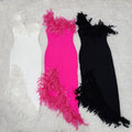 Charming Sexy Ruffles Satin Prom Party Gown - Bandage city
