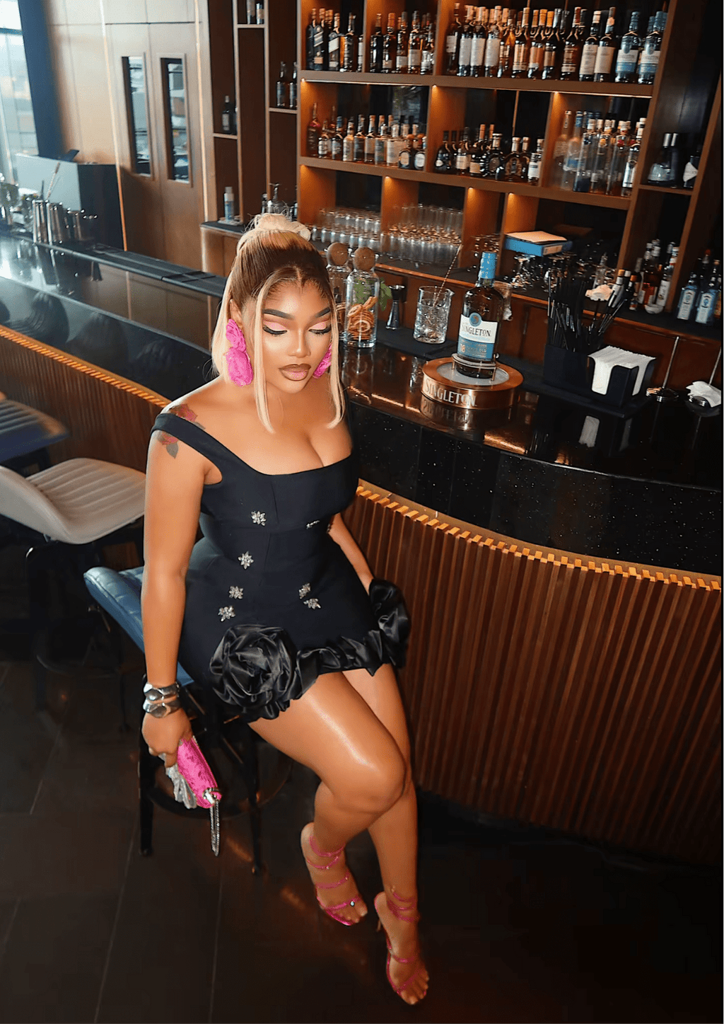 Diamond floral embellished sexy mini bandage dress, elegant club birthday party - Bandage city