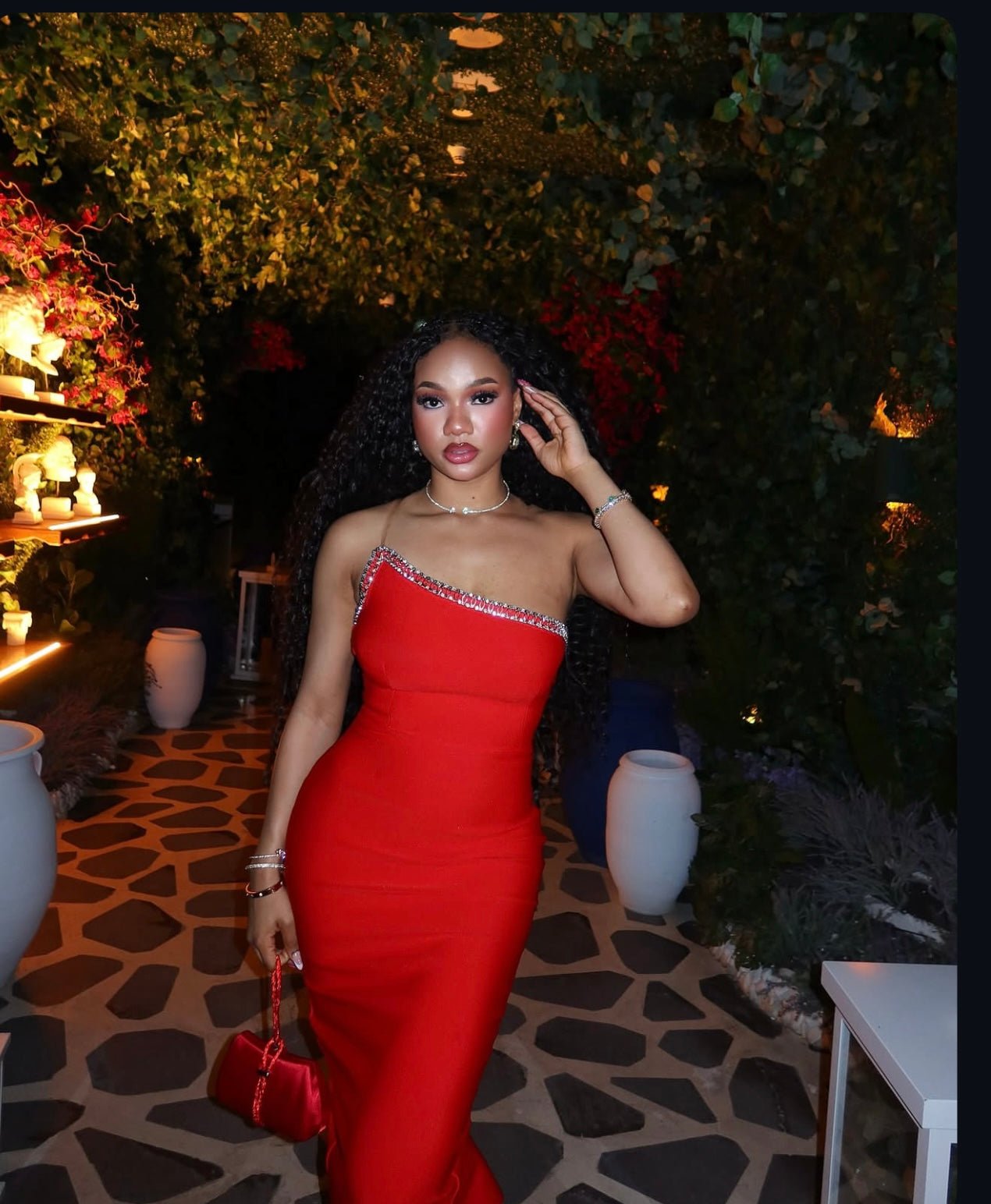 Elegant Sexy One Shoulder Beading Diamond Bodycon Bandage Dress High Quality Birthday Dresses - Bandage city