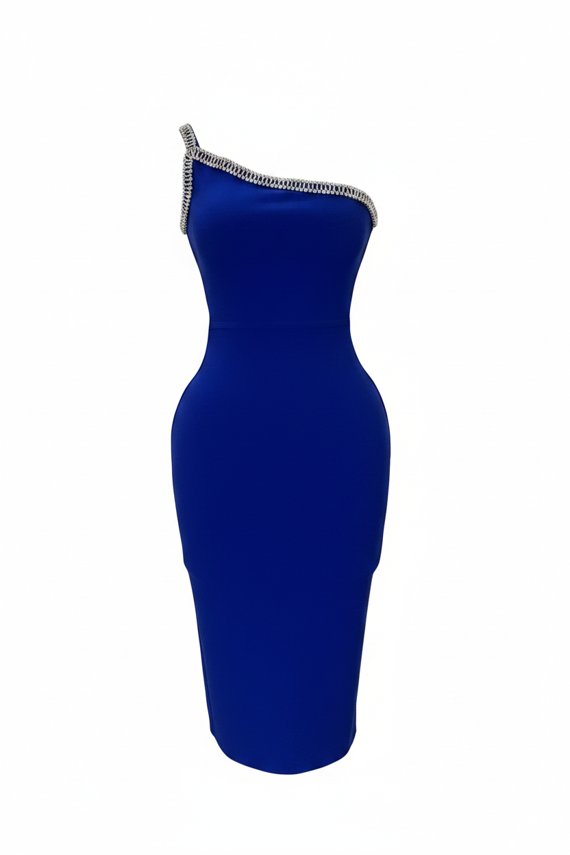 Sexy Off Shoulder rhinestone Diamond Bodycon
