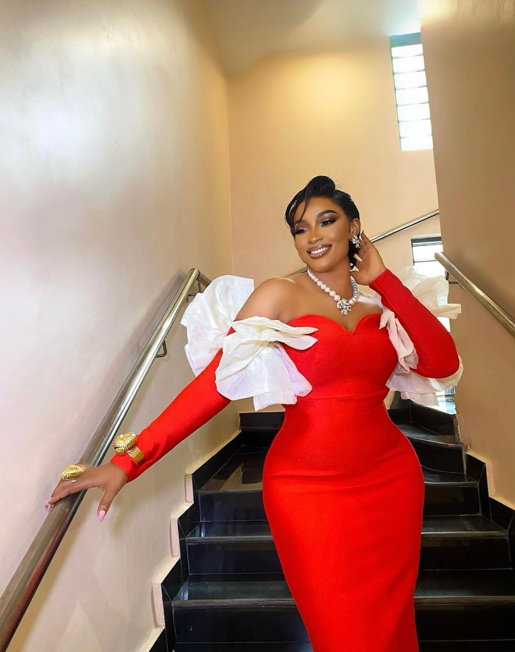 Off Shoulder Bandage Long Dress Elegant Bodycon Gown - Bandage city