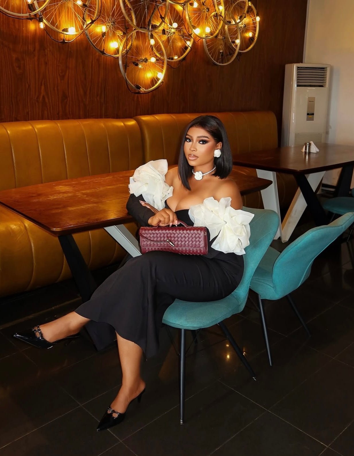 Off Shoulder Bandage Long Dress Elegant Bodycon Gown - Bandage city