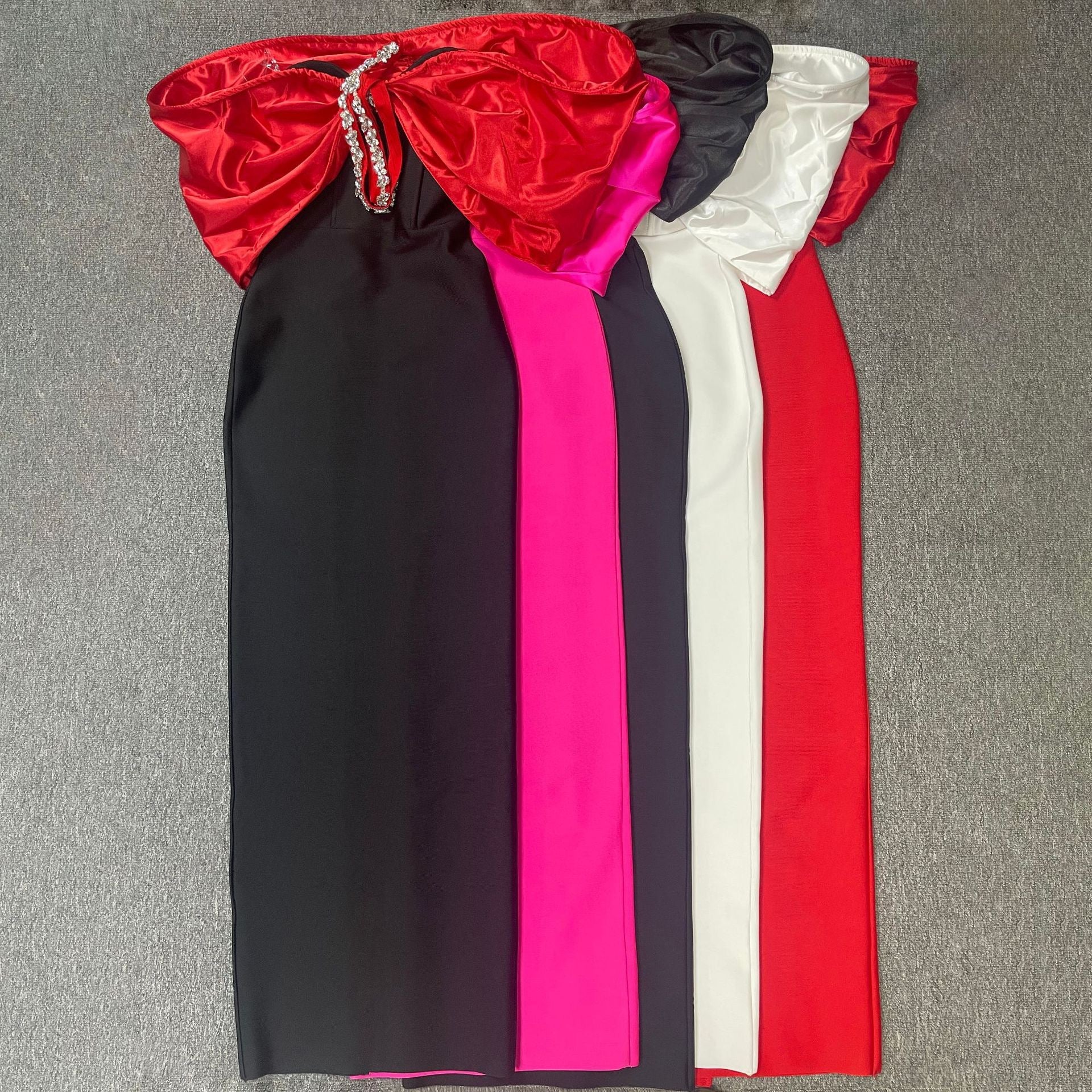 Off Shoulder Puff Sleeve Bodycon Long Bandage Dress Birthday or Red Carpet Celebrate - Bandage city