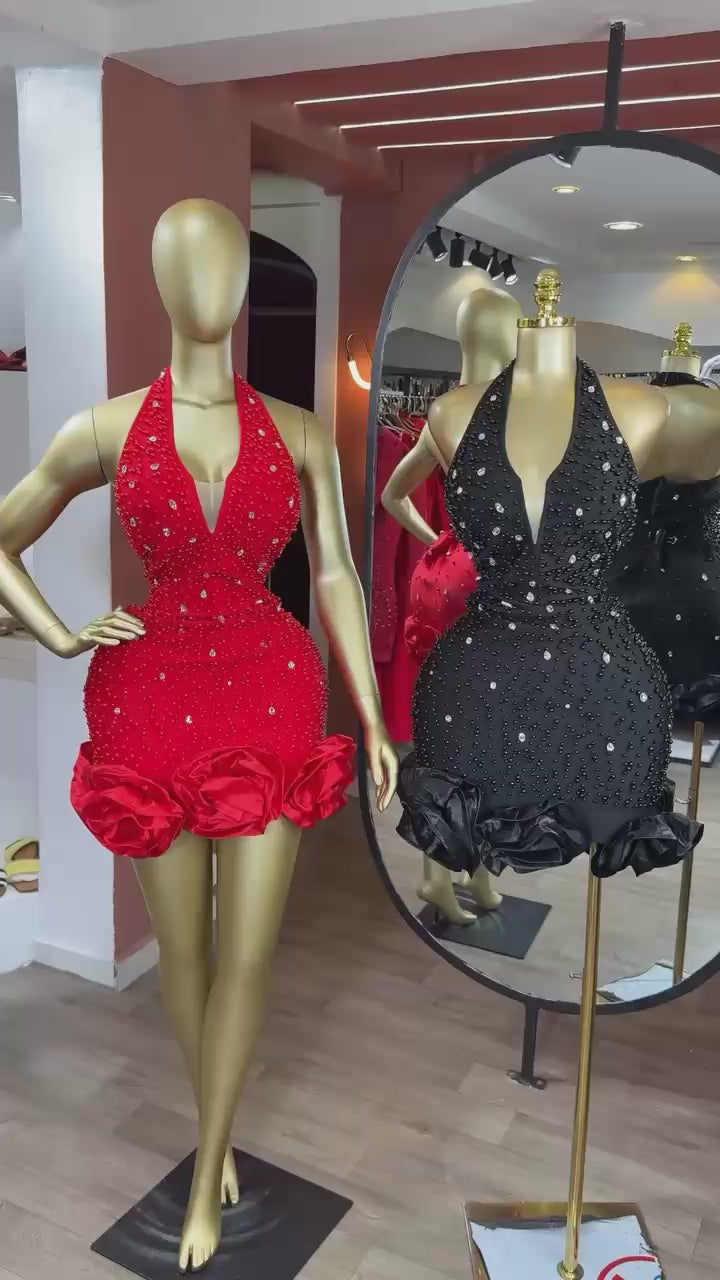 Backless Glittery Bodycon Mini Dress For Prom Party Nightclub Dress