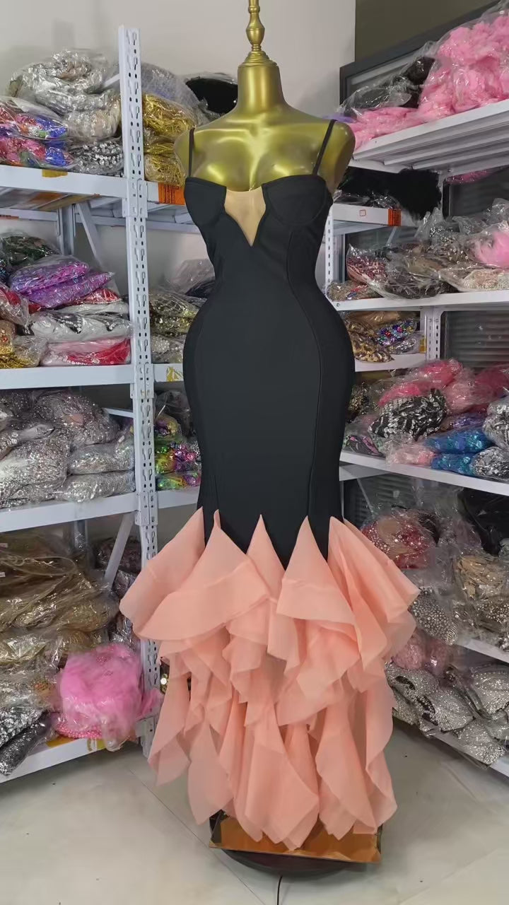 Island Glow Backless Bandage Dress