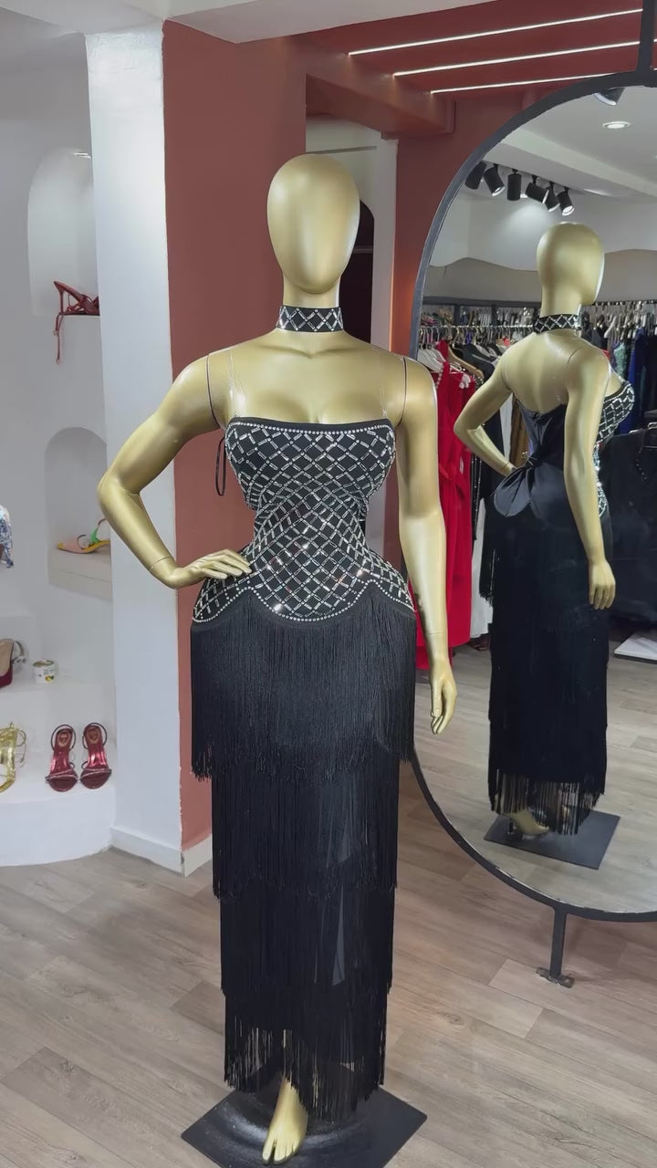 The Oracle Amethyst Crystal Bandage Dress