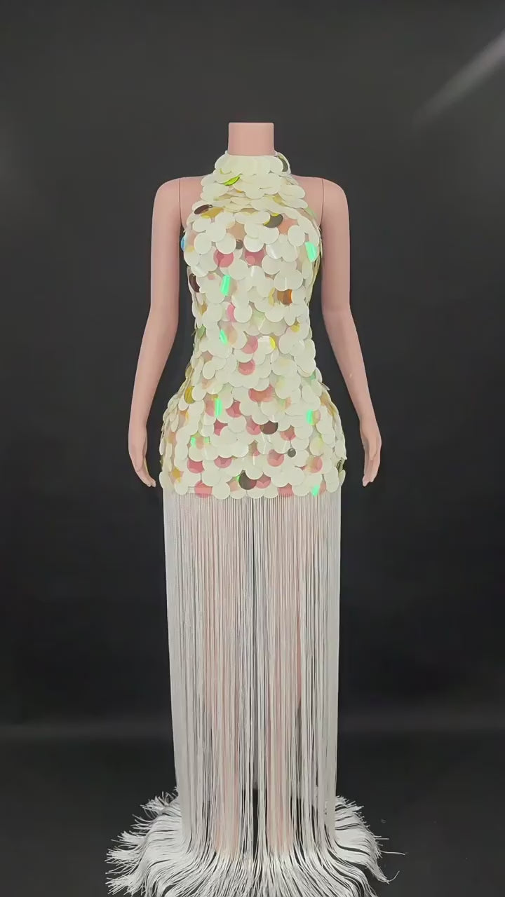 LATTICE GOWN