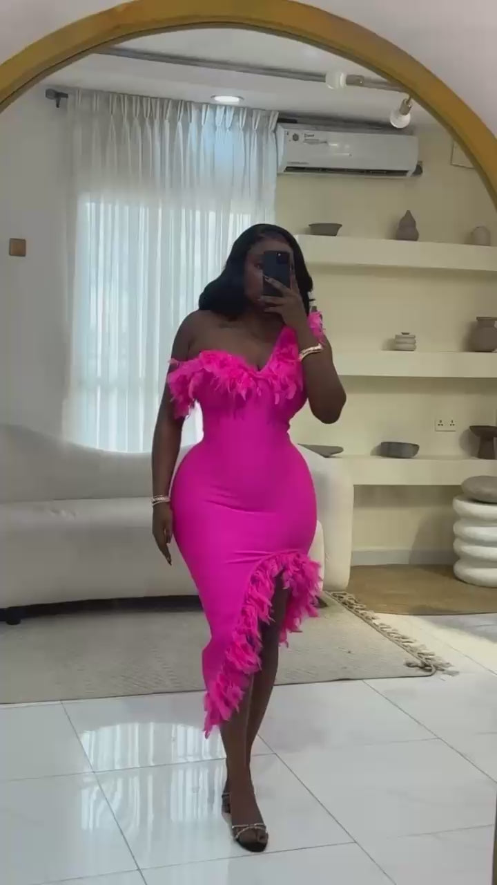 Charming Sexy Ruffles Satin Prom Party Gown