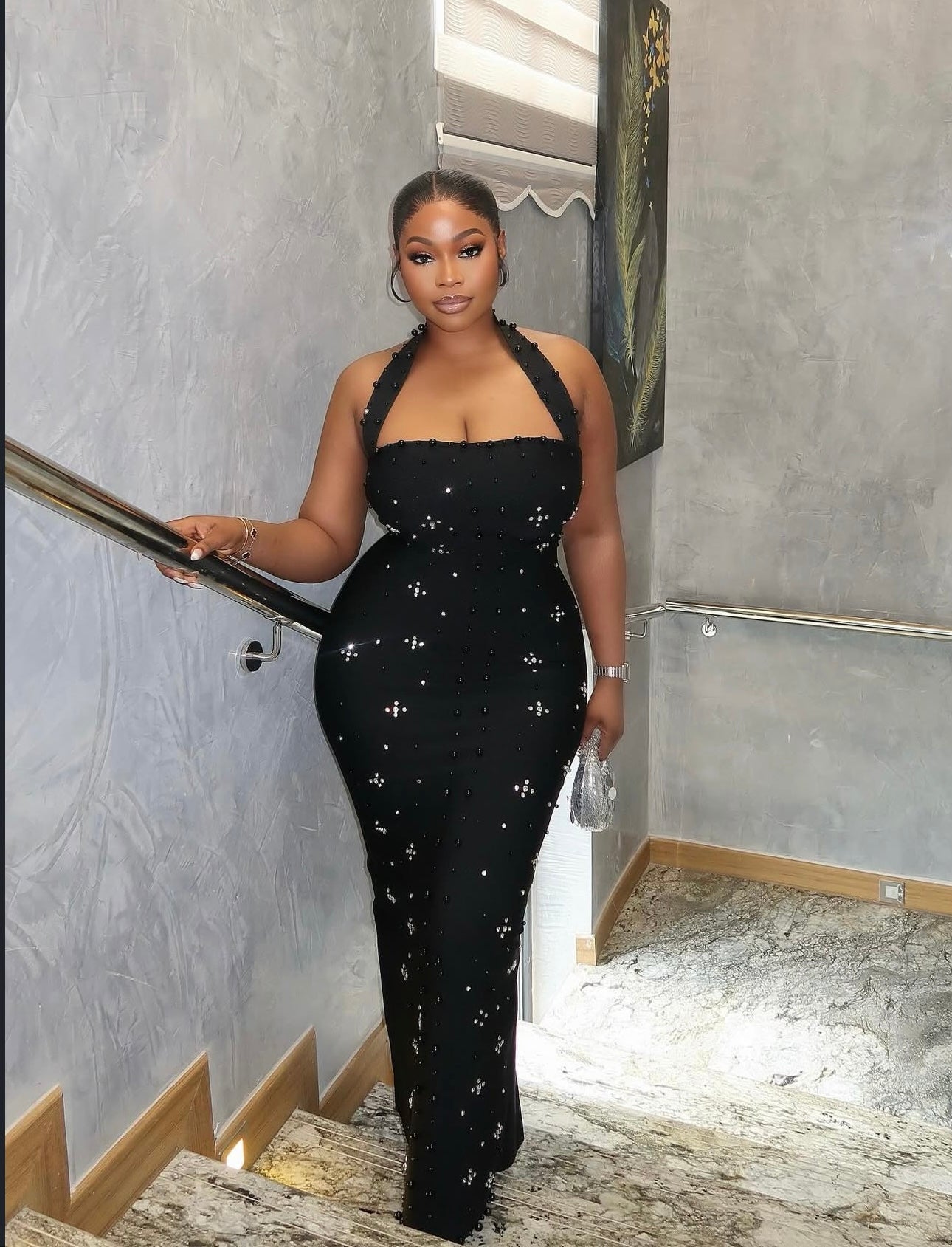 Rhinestone Pearl Sleeveless Bodycon – Bandage city