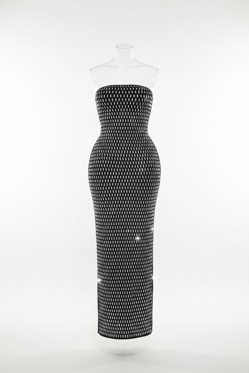 Sexy Rhinestone Off Shoulder Bandage Dress