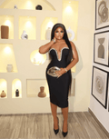 Rhinestones Deep V Bodycon Bandage Dress For Party - Bandage city