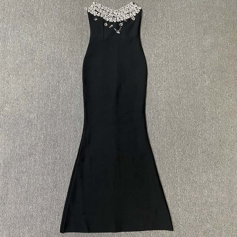 Diamond Frost Sleeveless Bandage Party Dress