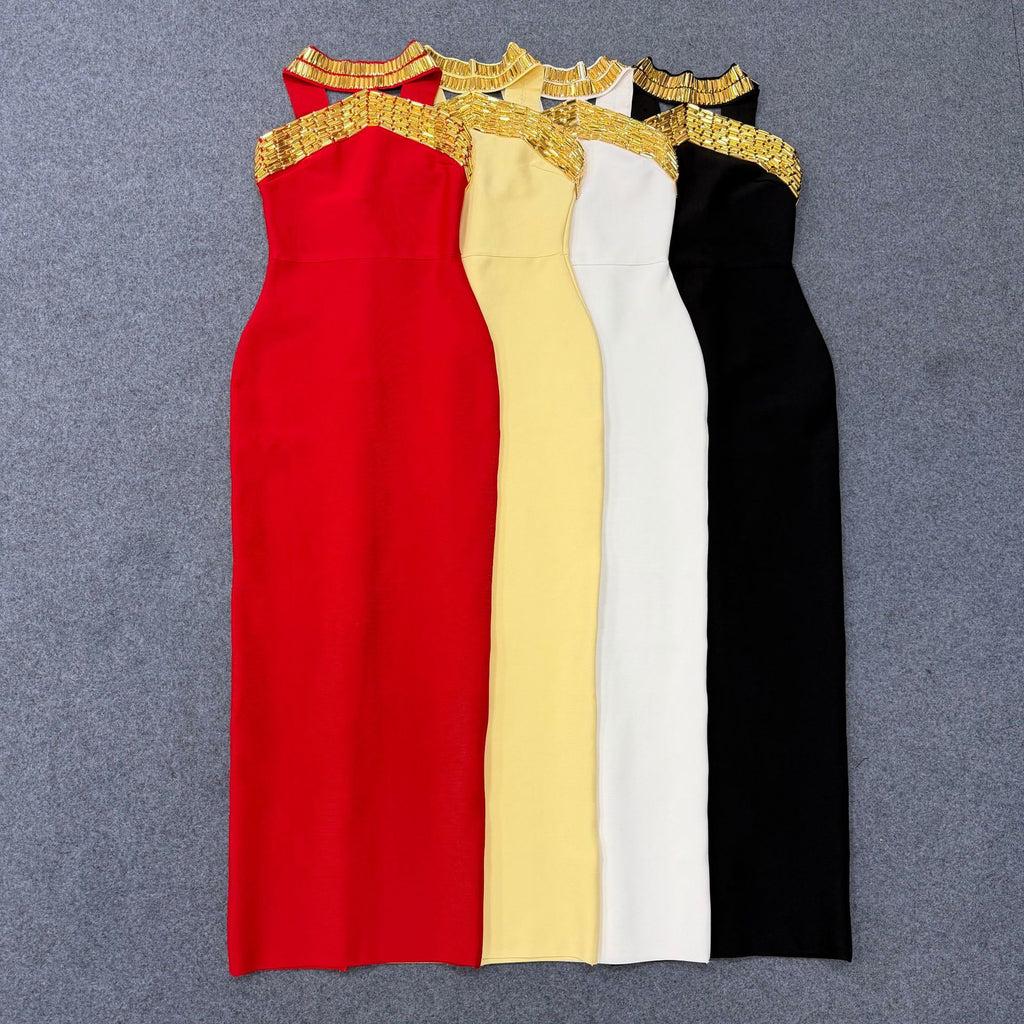 Precision Fit Rhinestone Power Dress