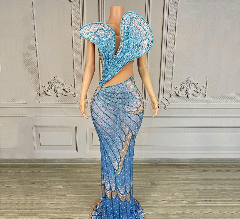 Crystal-Fringed Textured Bodycon