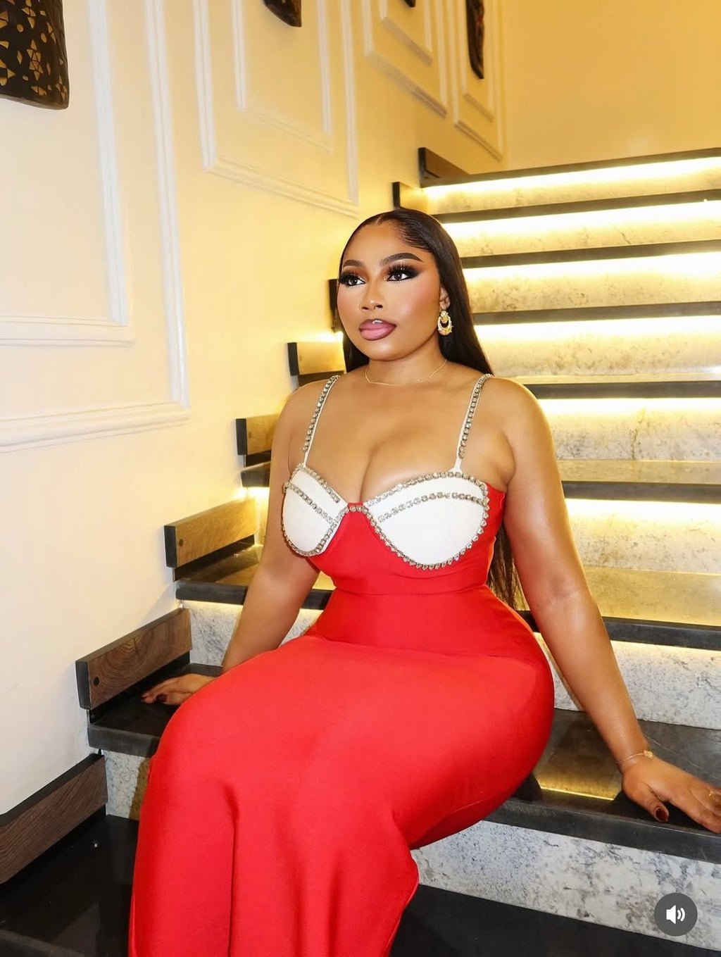 Sexy Backless Diamond Patchwork Bandage Dress