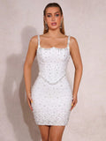 Luxe Ribbon-Texture Birthday Party Bandage Bodycon