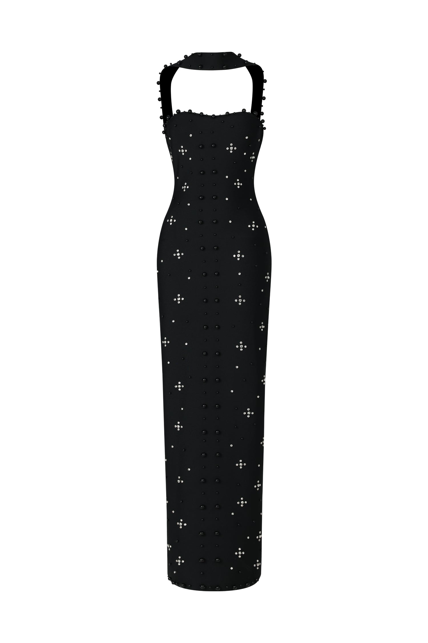 Rhinestone Pearl Sleeveless Bodycon