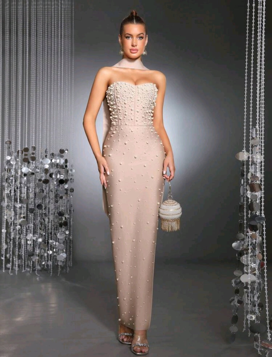 Scarlet Heat Sleeveless Beaded Dress