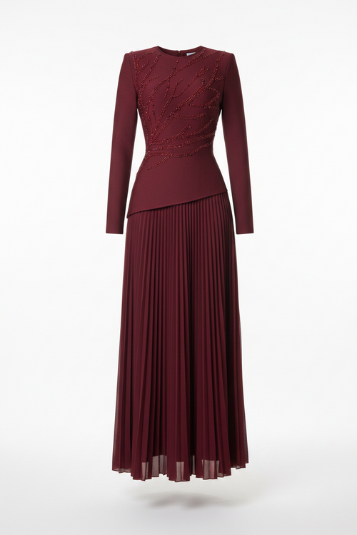 Dark Emerald Conservative Bandage Gown