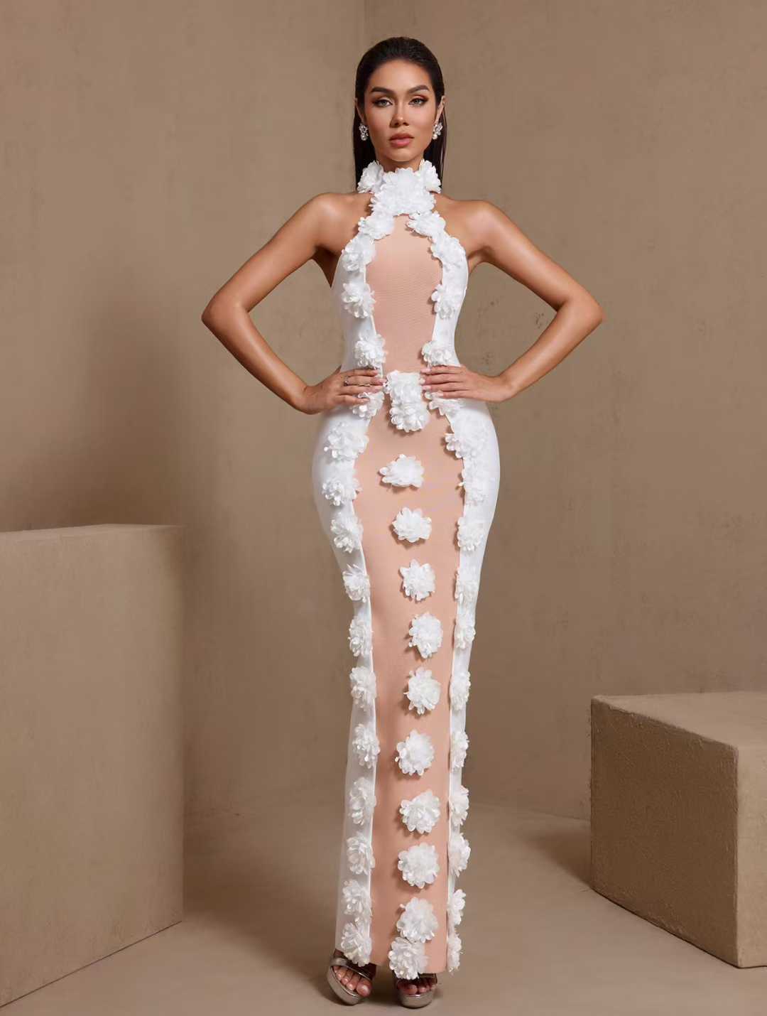 Pure White Honeymoon Bandage Dress