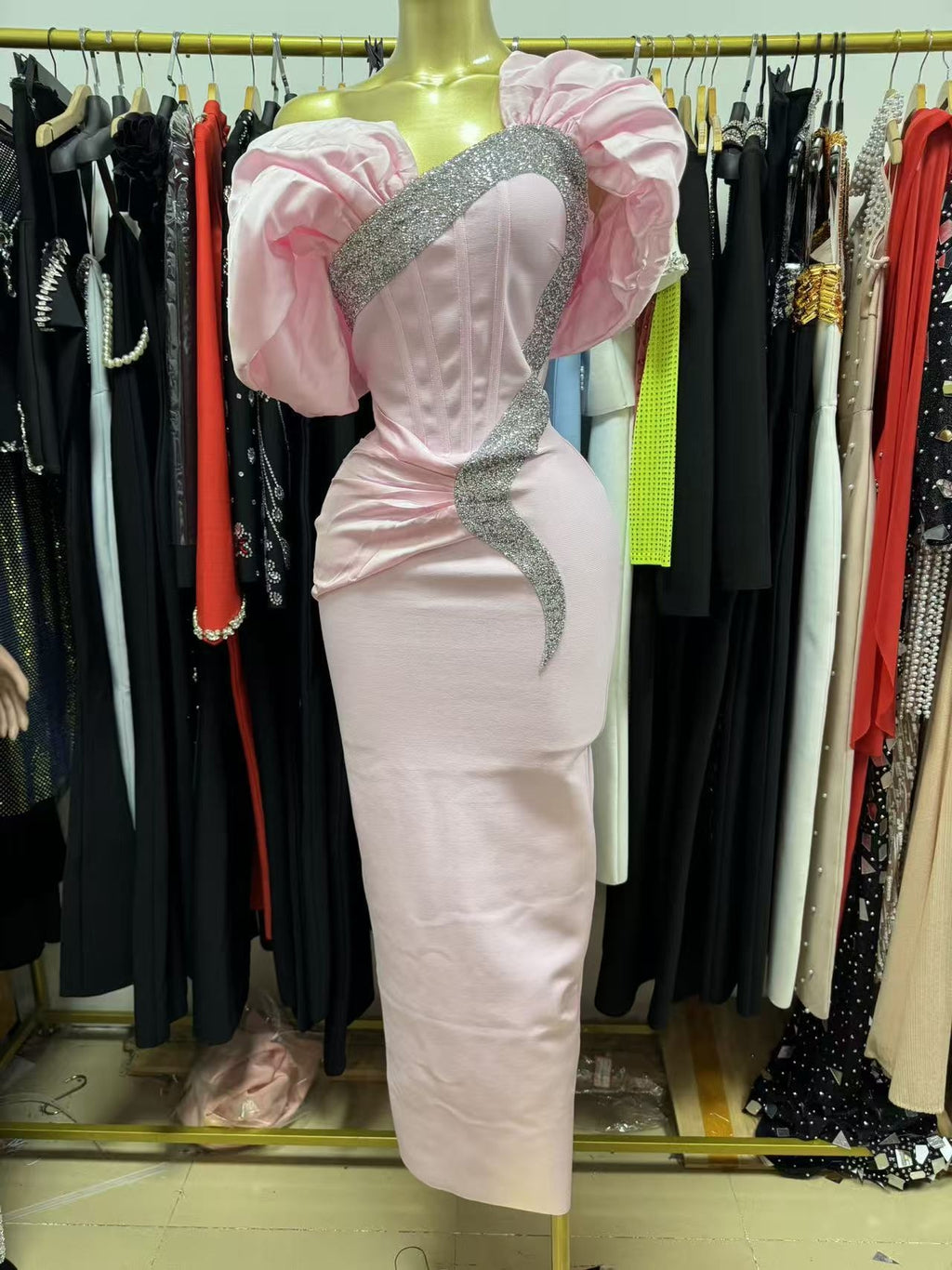 Enchanted Garden Sliver Petal High-Slit Maxi