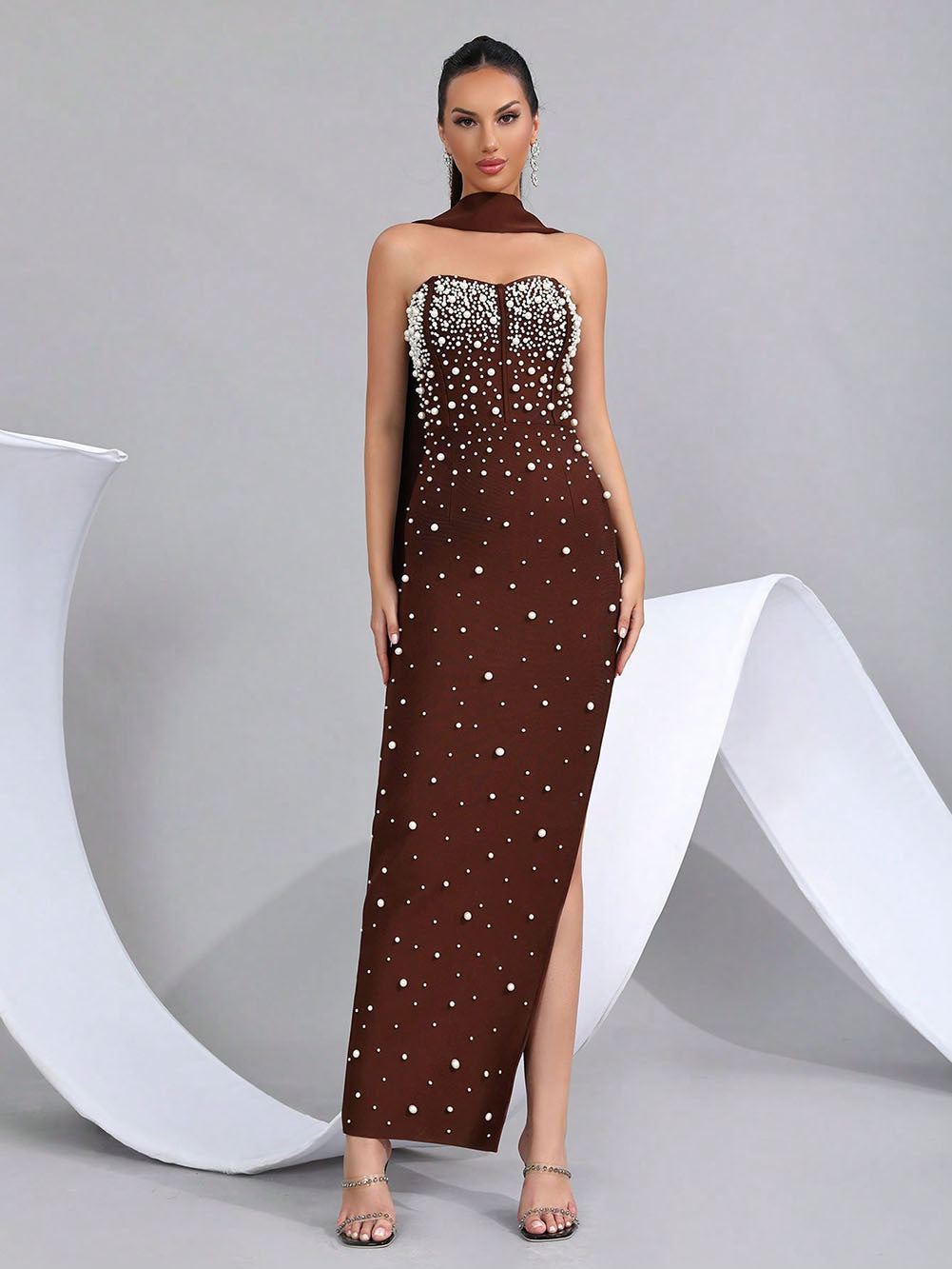 Scarlet Heat Sleeveless Beaded Dress