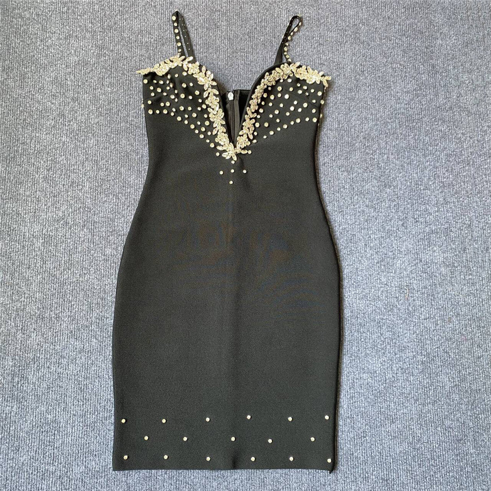 Diamond Lattice Beaded Bandage Mini