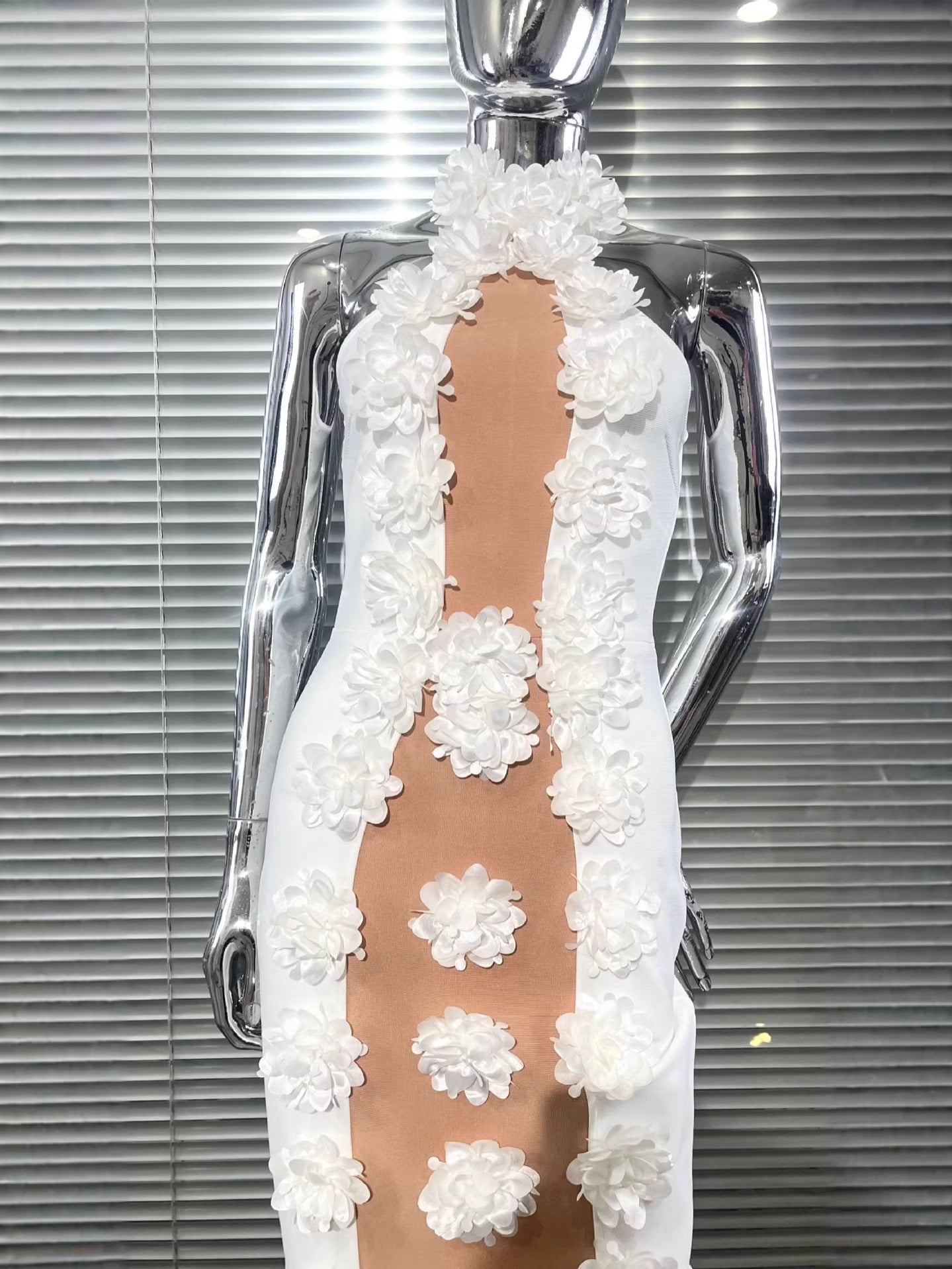 Pure White Honeymoon Bandage Dress