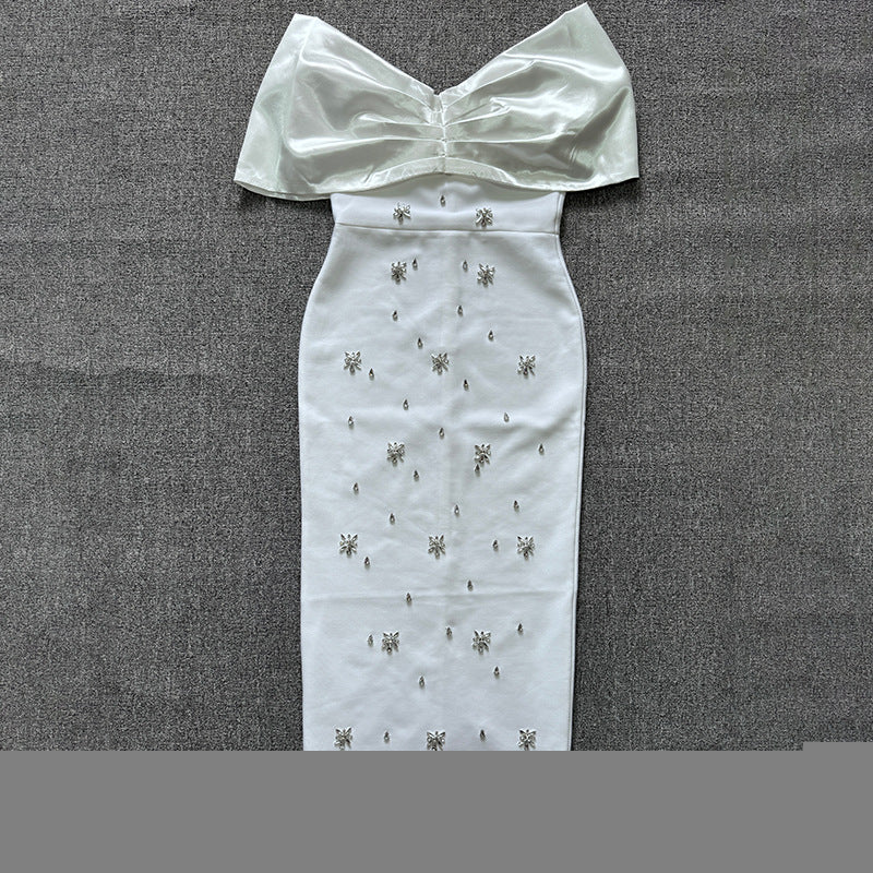 Premium Ribbed Rayon Bandage Gala Dress