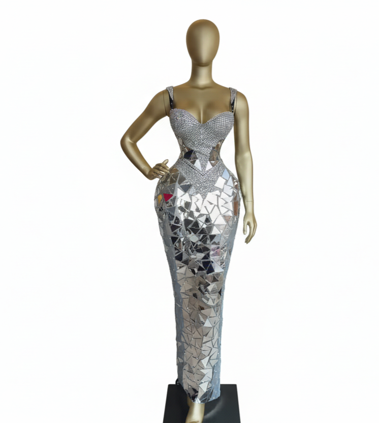 Diamond Lattice Pattern Luxury Dress