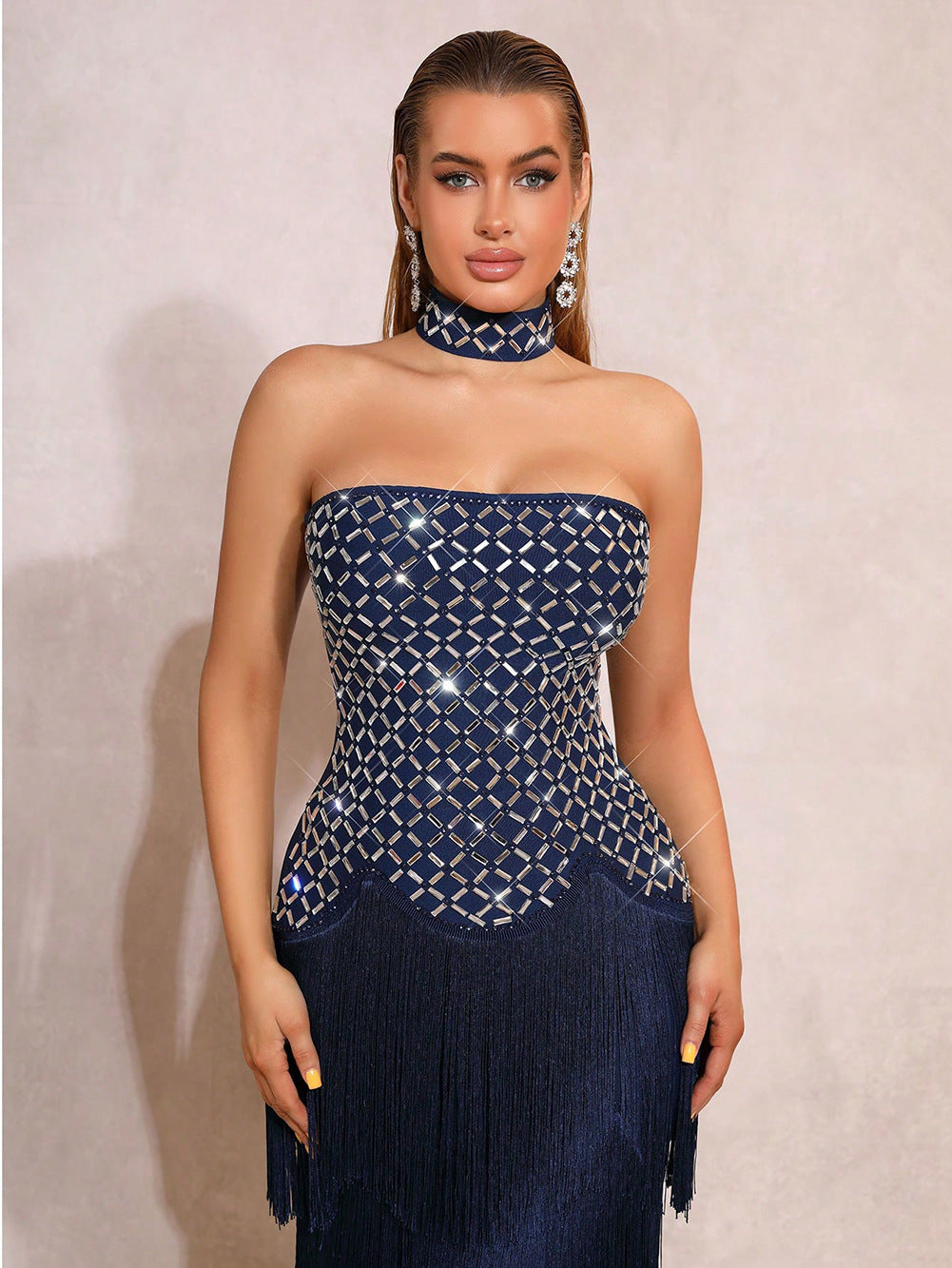 The Oracle Amethyst Crystal Bandage Dress