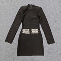 Blazer-Style Cross-Over Bandage Dress