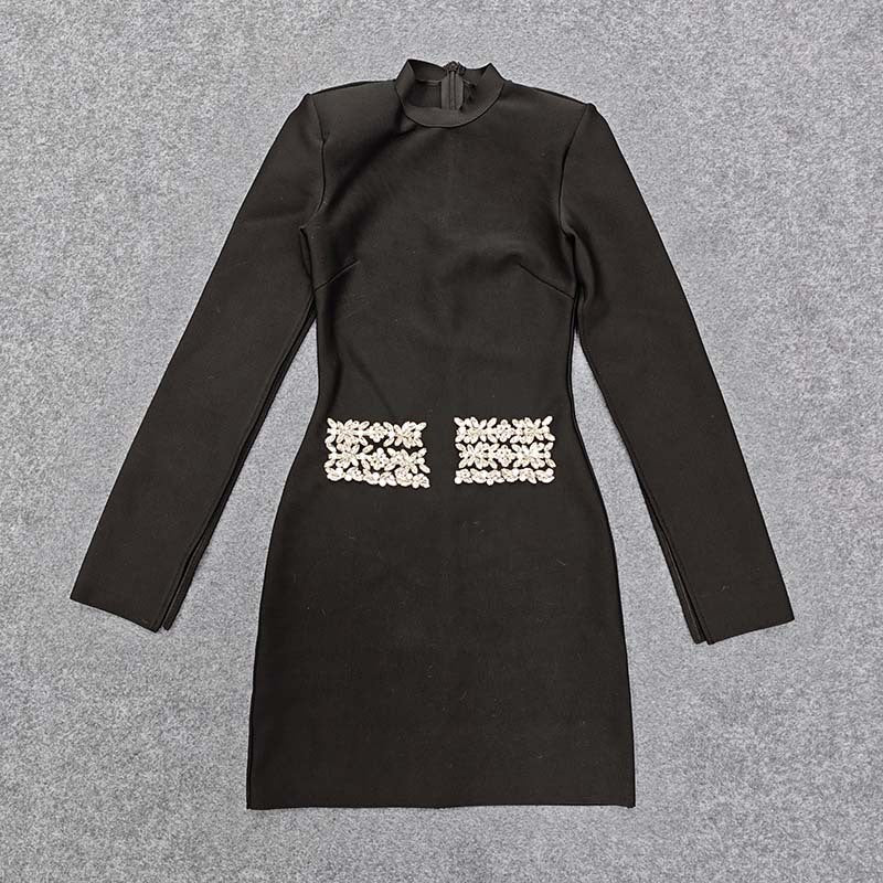 Blazer-Style Cross-Over Bandage Dress