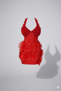 Aries Red Flame Sculpting Birthday Gown